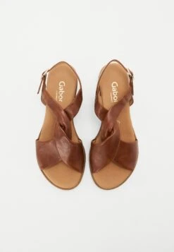 Gabor Comfort Wedge Sandals - Camel -Gabor Sales Store 184e067c1fa9439f86f1d8c8af84c97e