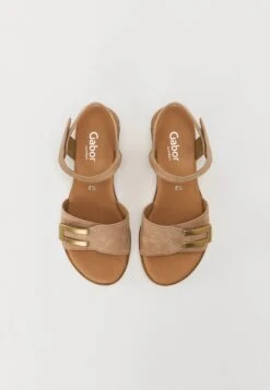 Gabor Comfort Wedge Sandals - Sand -Gabor Sales Store 20b90bcdda0a4f119711637cccb86834