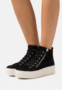 Gabor High-Top Trainers - Schwarz/Creme