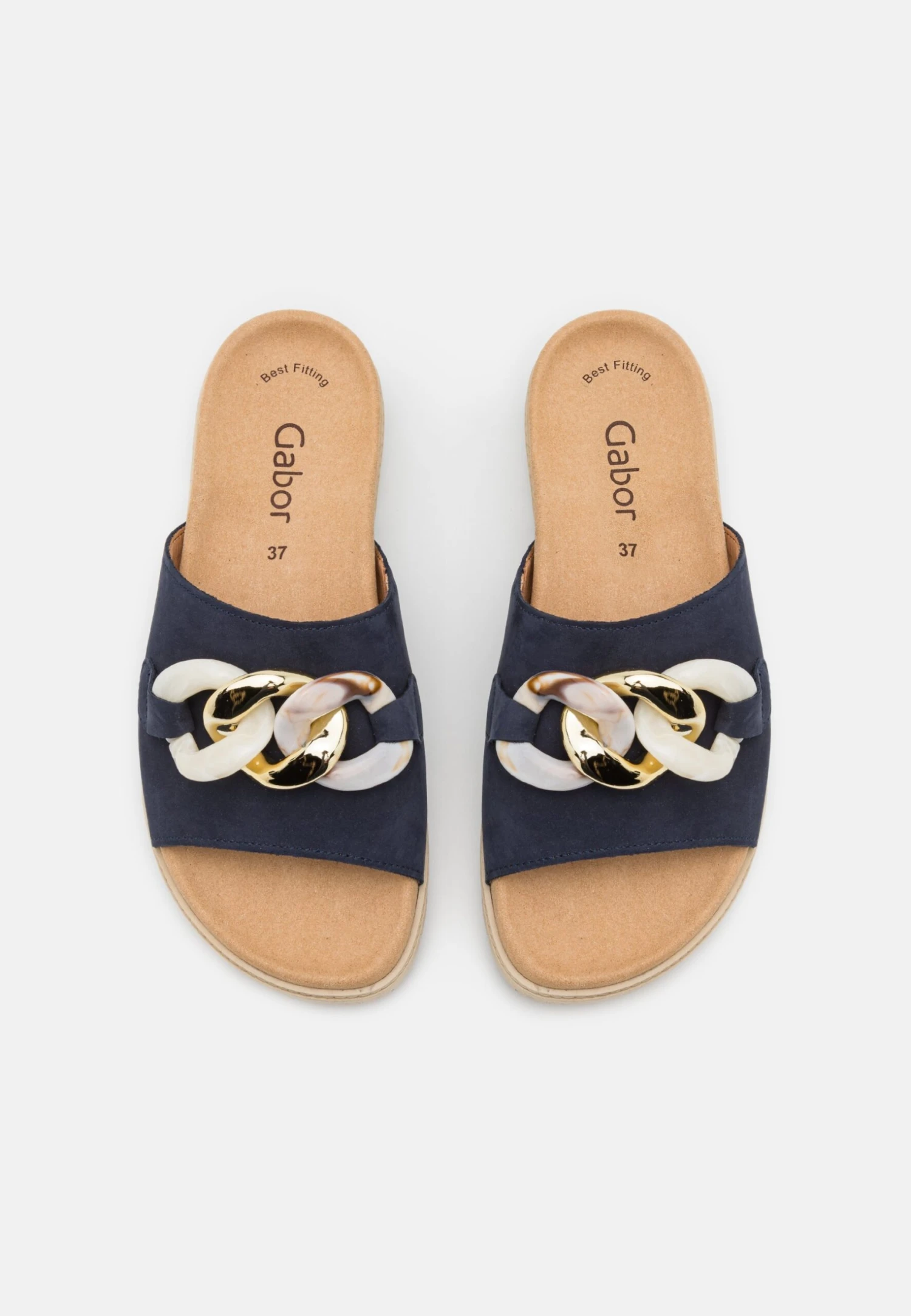 Gabor Mules - Blue/Beige 8 Gabor Mules - Blue/Beige - Image 6