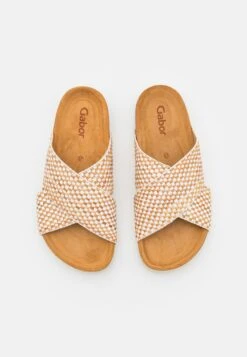 Gabor Mules - Natur/Weiss -Gabor Sales Store 529a819bb19545fca6c42bc523ad6b6c