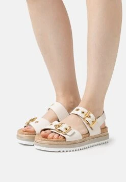 Gabor Comfort Platform Sandals - Neve/Gold