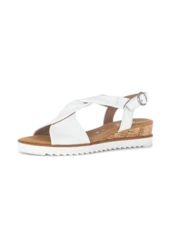 Gabor Comfort Wedge Sandals - Weiss Kork Offwhi -Gabor Sales Store 66fa69519d054acf8f2e86841e2538d0