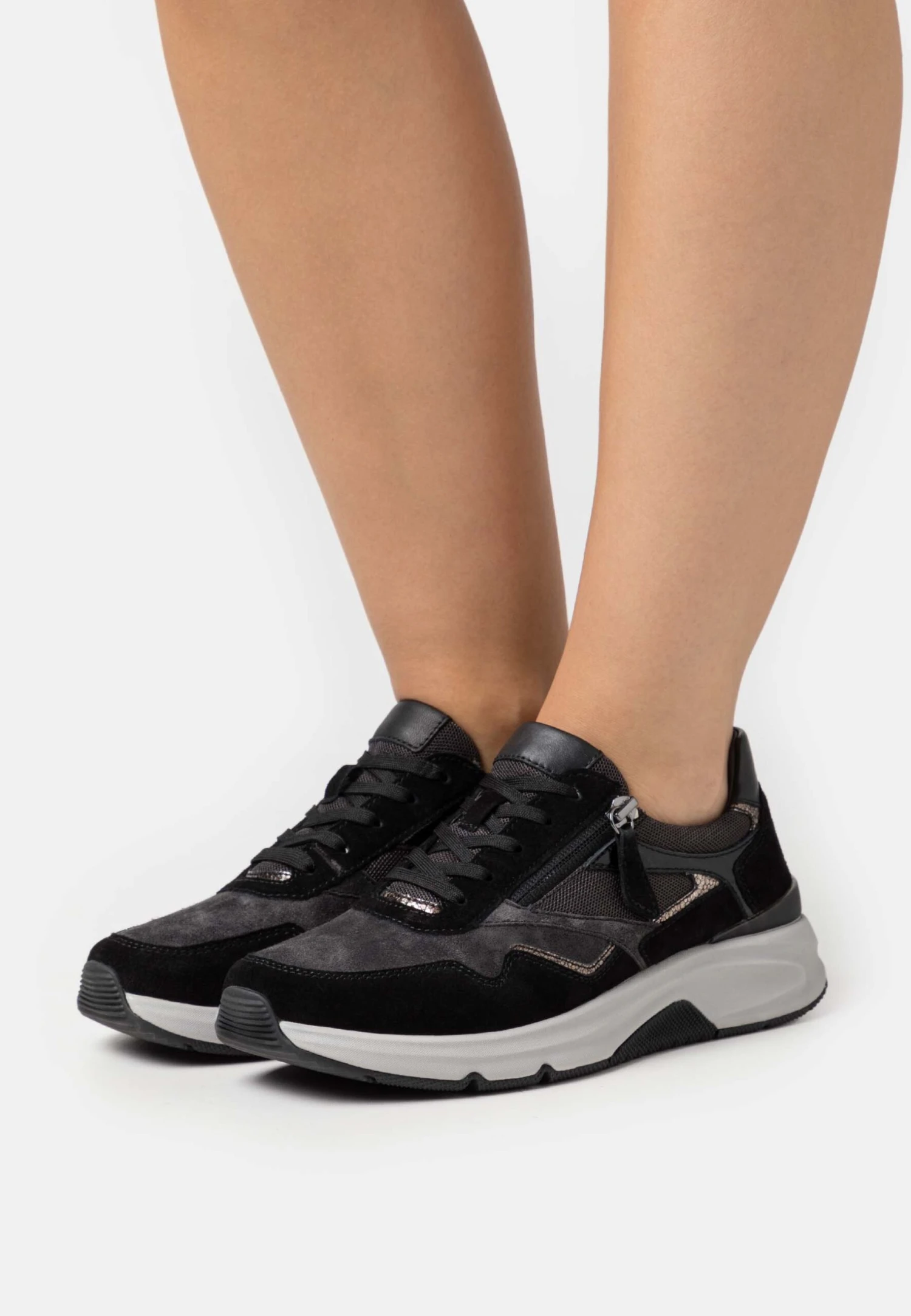 Gabor Comfort Trainers - Dark Grey/Black/Bronce 3 Gabor Comfort Trainers - Dark Grey/Black/Bronce