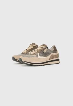 Gabor Comfort Trainers - Taupe/silver-coloured -Gabor Sales Store 8399fc3f8ffc45279afb1f881911b2a6