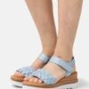 Gabor Comfort Platform Sandals - Sky