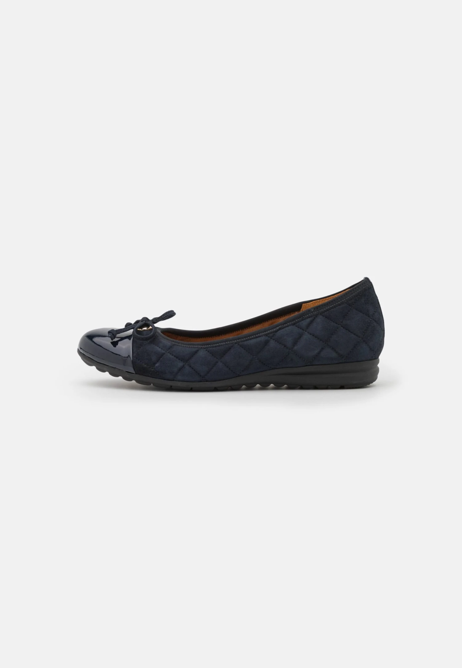 Gabor Comfort Ballet Pumps - Dark Blue/Gold 4 Gabor Comfort Ballet Pumps - Dark Blue/Gold - Image 2