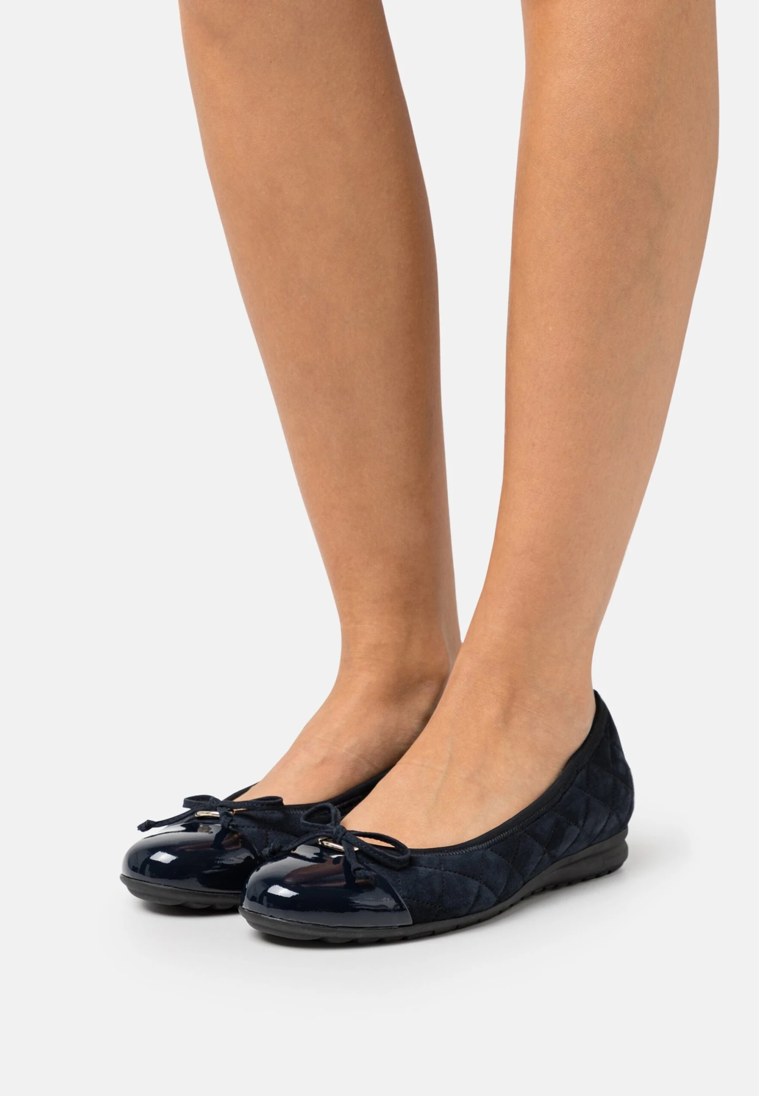 Gabor Comfort Ballet Pumps - Dark Blue/Gold 3 Gabor Comfort Ballet Pumps - Dark Blue/Gold