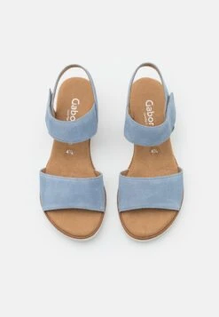 Gabor Comfort Wedge Sandals - Lagune -Gabor Sales Store f0d25bab9188474098a91316b6e2edb7