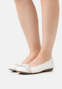 Gabor Ballet Pumps - Weiß/Silber